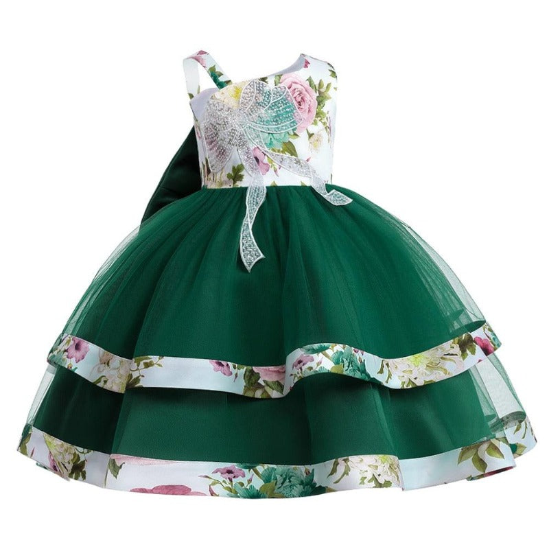 Girls Floral with Back Bow Dress - http://chicboutique.com.au