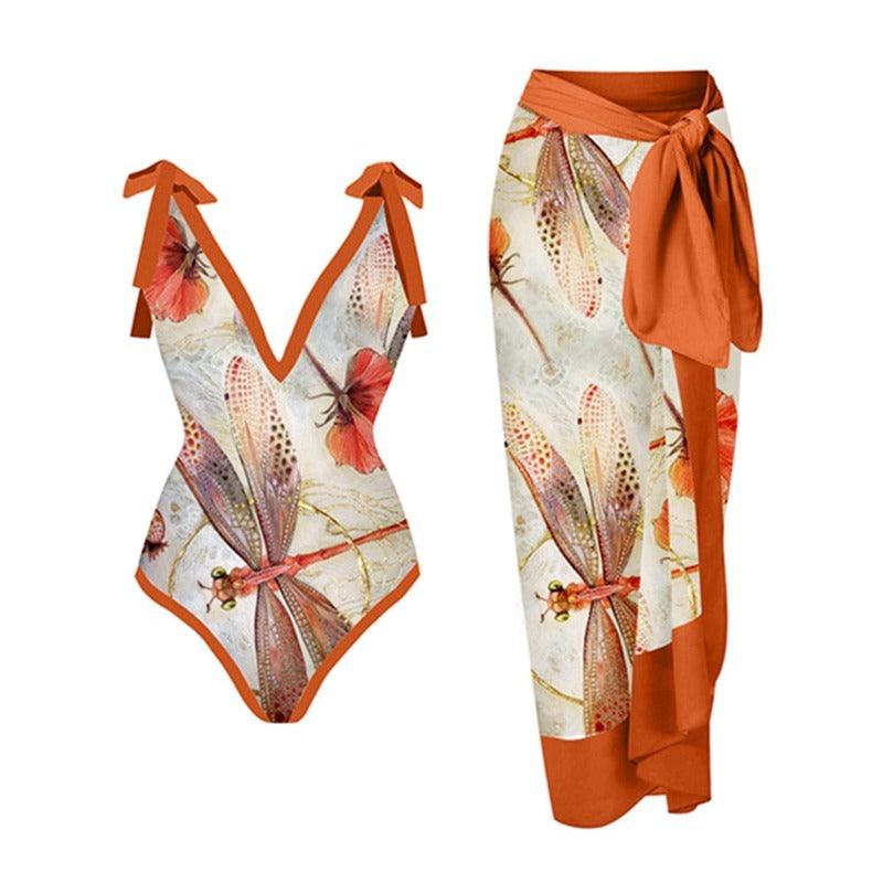 Floral Print Swimsuit and Matching Cover Up - http://chicboutique.com.au