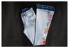 Embroidery Flare Stretch Mid Waist Jeans - http://chicboutique.com.au