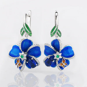 Charming Blue Flower Fashion Earrings - http://chicboutique.com.au