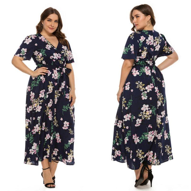 Plus Size Printed Bohemian Dress - http://chicboutique.com.au