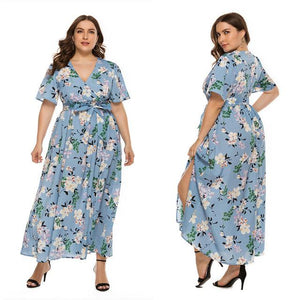 Plus Size Printed Bohemian Dress - http://chicboutique.com.au