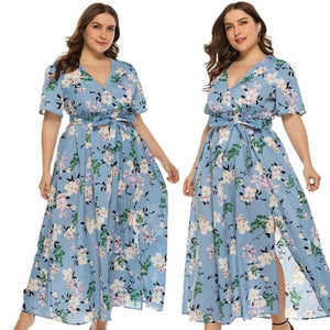 Plus Size Printed Bohemian Dress - http://chicboutique.com.au