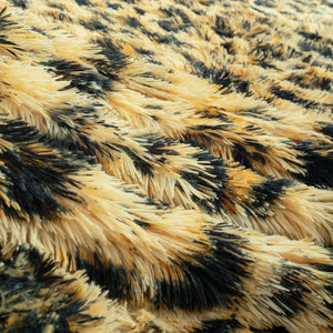 Leopard Plush Soft Faux Fur Bed Throw