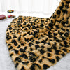 Leopard Plush Soft Faux Fur Bed Throw