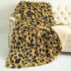 Leopard Plush Soft Faux Fur Bed Throw