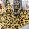 Leopard Plush Soft Faux Fur Bed Throw