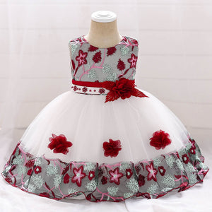 Girls Beaded Lace Applique Dress