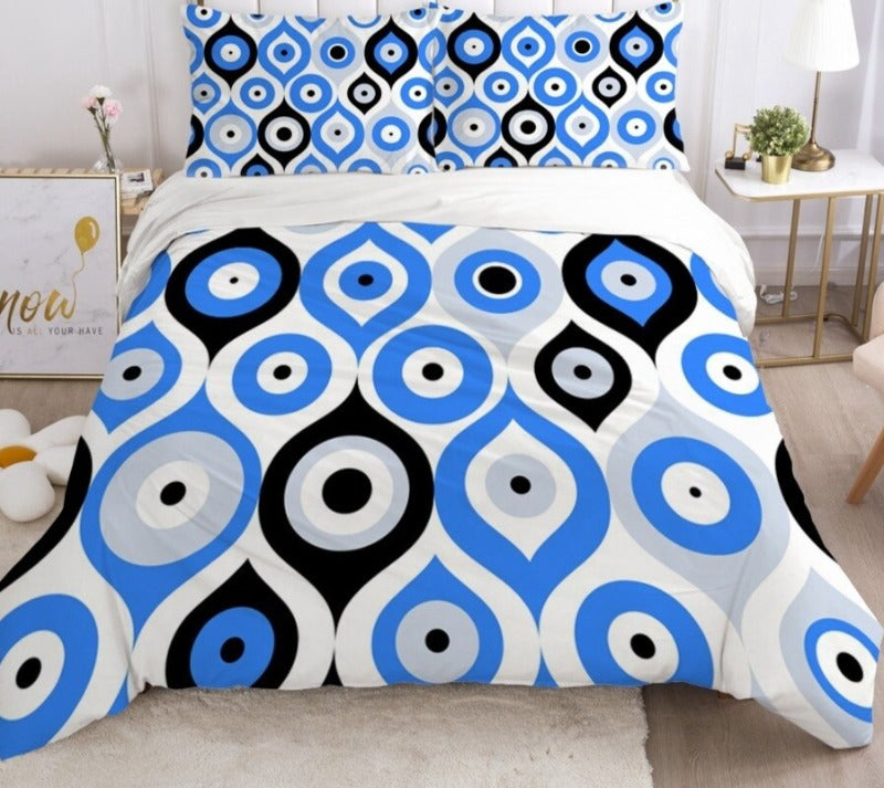 Custom Evil Eye Print Duvet Cover Set