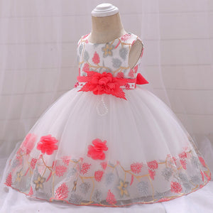 Girls Beaded Lace Applique Dress