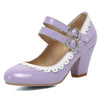 Thick Square Heels Round Toe Small and Large Size Mary Janes - http://chicboutique.com.au