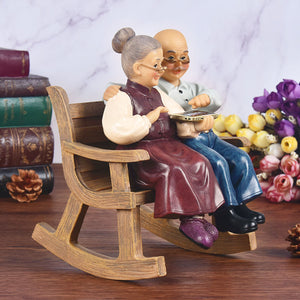 Garden Figurine Grandparents Miniature Resin Decoration