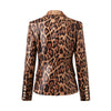 Snake Print Double Breasted Blazer