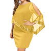 Overlay Sequinned Plus Size Dress