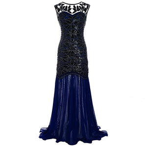 Vintage Sequinned Long Evening Dress