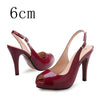 Platform Peep Toe Slip On Thin Heel Pumps - http://chicboutique.com.au