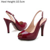 Platform Peep Toe Slip On Thin Heel Pumps - http://chicboutique.com.au