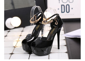 Sexy Platform Peep Toe High Heel Pumps