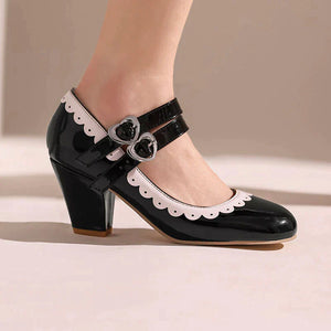 Thick Square Heels Round Toe Small and Large Size Mary Janes - http://chicboutique.com.au