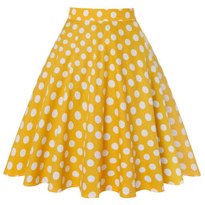 A-line Short Flare Vintage High Waist Skirt