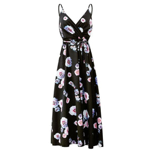 Bohemian Maxi Sleeveless Floral Print Dress - http://chicboutique.com.au