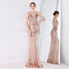 V Neck Sequin Maxi Evening Dress - http://chicboutique.com.au