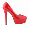 Round Toe High Heel Platform Pumps