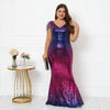 Plus Size Sequin Maxi Butterfly Sleeve Evening Dress - http://chicboutique.com.au