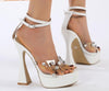 Chunky High Heeled Platform Sandals