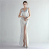 Sequin Sexy Slit Maxi Evening Dress - http://chicboutique.com.au