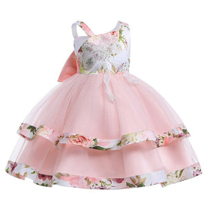 Girls Floral with Back Bow Dress - http://chicboutique.com.au