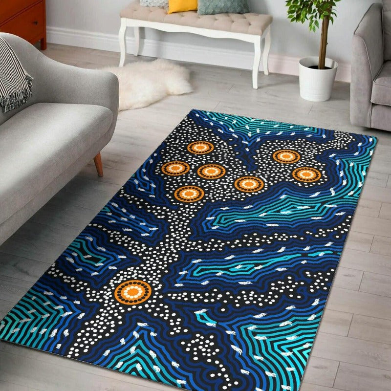 Indigenous Art Print Anti-slip Carpet / Rug - http://chicboutique.com.au