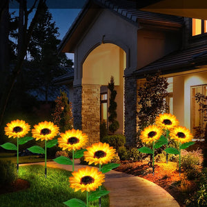 Solar Sunflower Outdoor Decorative Garden Pathway