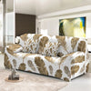 Elastic Feather Print Sofa Cover Couch Cover