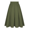 Pleated High Waist Vintage Midi Skirt