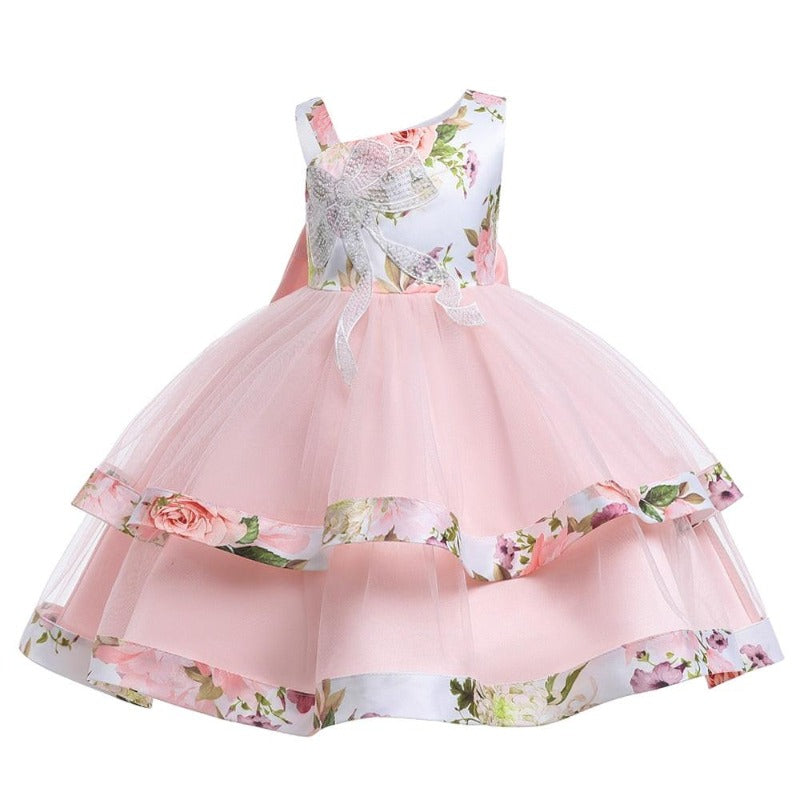 Girls Floral with Back Bow Dress - http://chicboutique.com.au