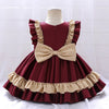 Girls Big Bow Party Princess Dress