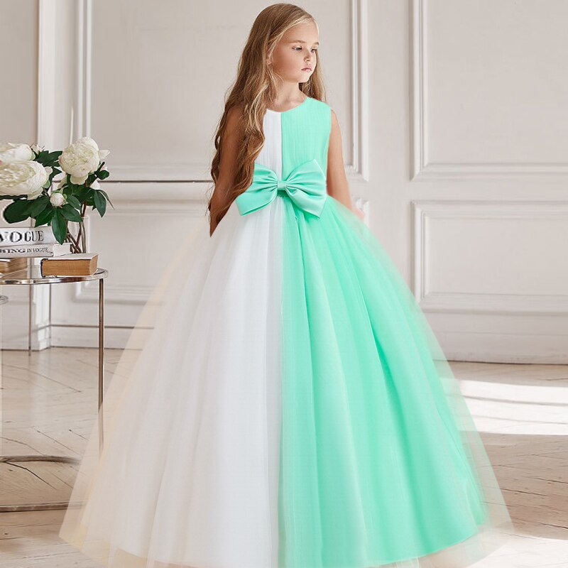 Girls Elegant Ankle Length Sleeveless Dress