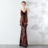 V Neck Sequin Maxi Evening Dress - http://chicboutique.com.au