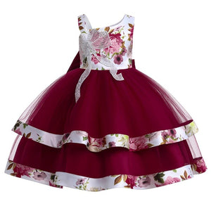 Girls Floral with Back Bow Dress - http://chicboutique.com.au