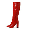 Modern Knee High Glossy High Heel Boots