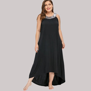 Plus Size High and Low Elegant Maxi Dress - http://chicboutique.com.au
