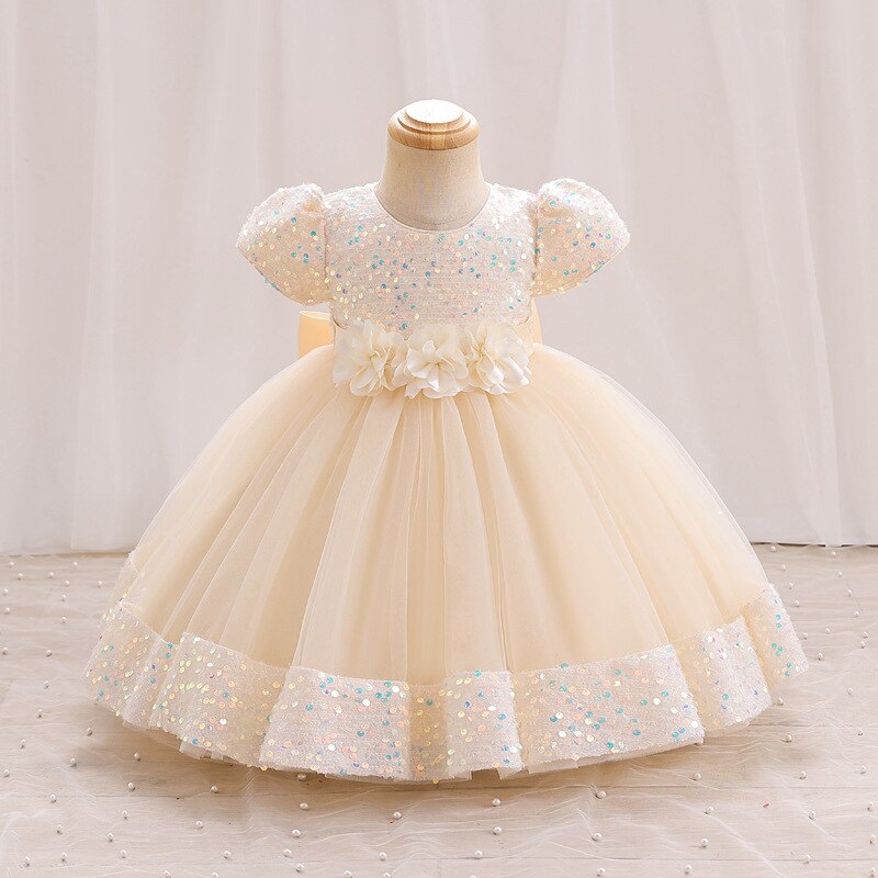 Girls Sequin Butterfly Sleeve Dress