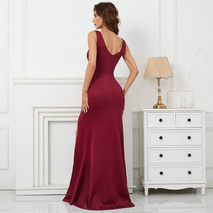 Sleeveless High Slit Maxi Evening Dress - http://chicboutique.com.au