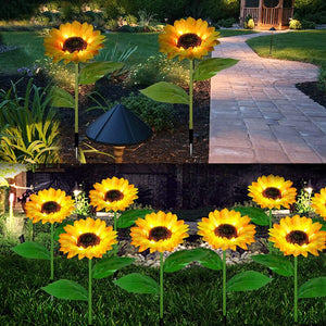 Solar Sunflower Outdoor Decorative Garden Pathway