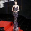 V Neck Sequin Maxi Evening Dress - http://chicboutique.com.au