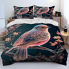 Exquisite Bird Print Duvet Cover Bedding Set