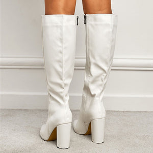 Modern Knee High Glossy High Heel Boots