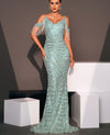 Sequin Mermaid Tassel Evening Dress