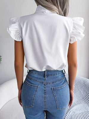 Casual Front Bow Blouse